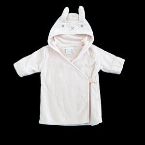Pottery Barn Baby Kids Pink Bunny Bath Robe RETIRED 3-9 Months